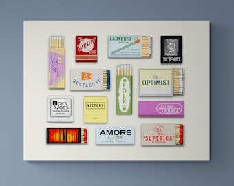 Atlanta Restaurant Matchbook Print | ATL Matchbooks | Vintage Matchbook Wall Art | Unframed Poster