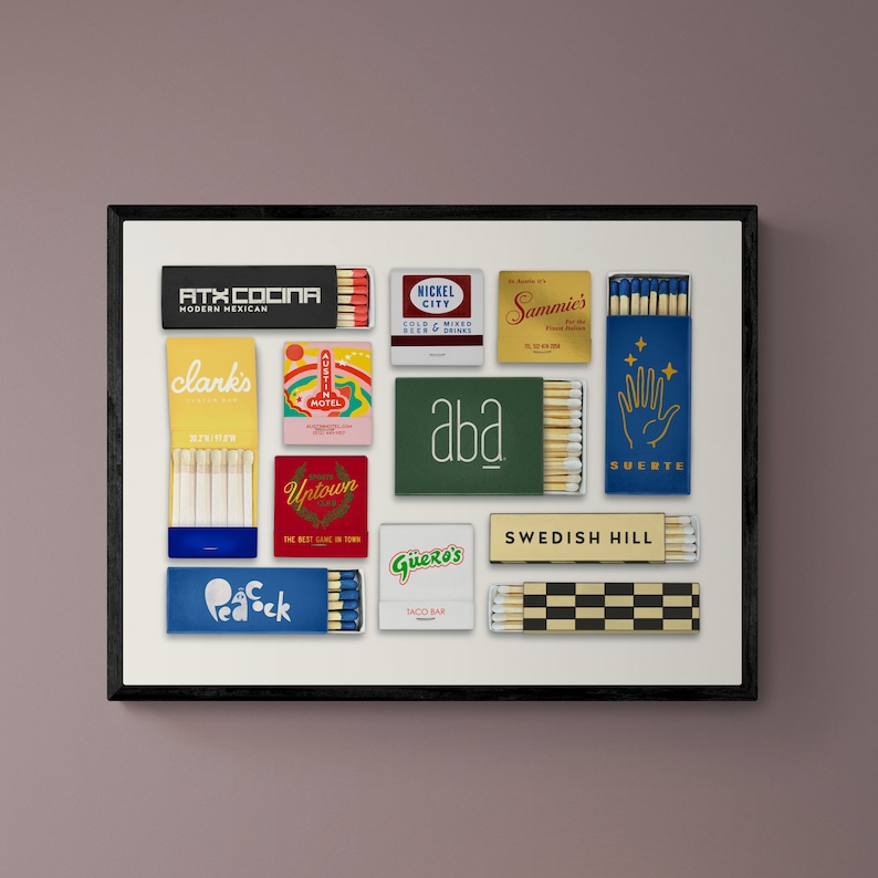 Austin Restaurant Matchbook Print | ATX Matchbooks | Vintage Matchbook ...