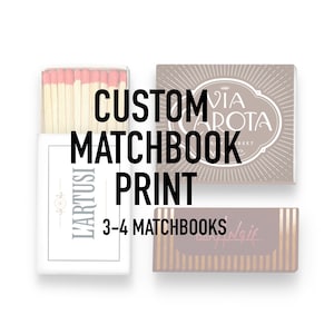 Custom Matchbook Print | 3-4 Matchbooks of your choice | Digital Download