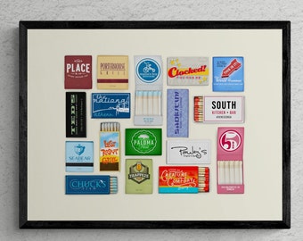 Athens Georgia Restaurant Matchbooks Digital Print | UGA Vintage Matchbook Wall Art | Digital Download