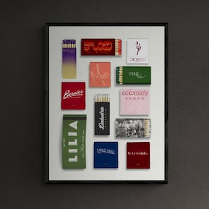 Williamburg & Greenpoint Restaurant Matchbook Print | Brooklyn NYC Matchbooks | Vintage Matchbook Wall Art | Digital Download