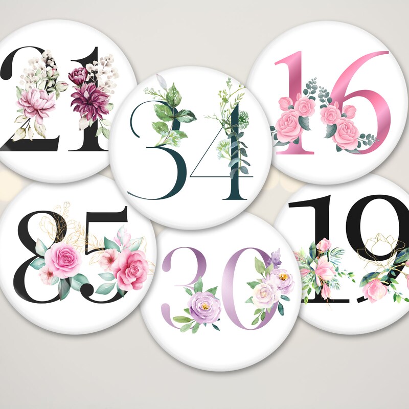 Purple Number Pins - Etsy UK