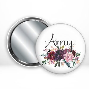 Personalisierter Taschenspiegel, Brautparty Geschenke, Hochzeitsgeschenke, Hochzeitsgeschenke, Taschenspiegel 58 mm, Taschenspiegel Namensgeschenk, Geschenk für Sie