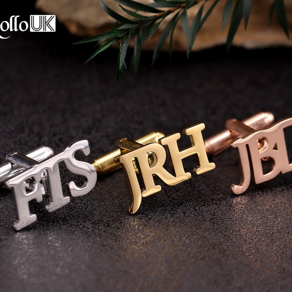 Initial Cufflinks Etsy