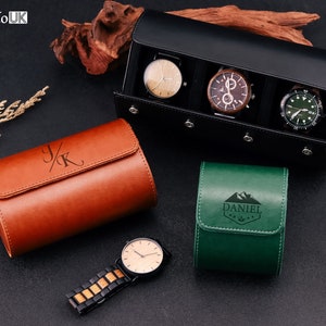Professional Double Layer PU Leather Watch Storage Box With 12