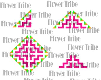 Hmong paj ntaub diamond bundle (SVG, PNG)