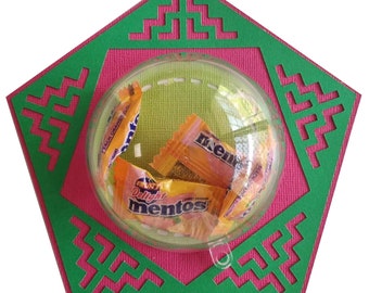 Hmong Paj Ntaub Candy Dome snake pentagon (SVG)