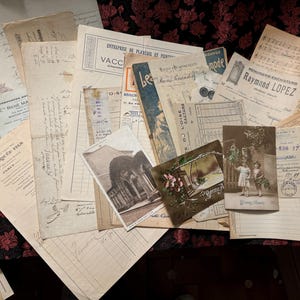 ヴィンテージ/骨董品、手紙、法的書類などのPapiers français est unique