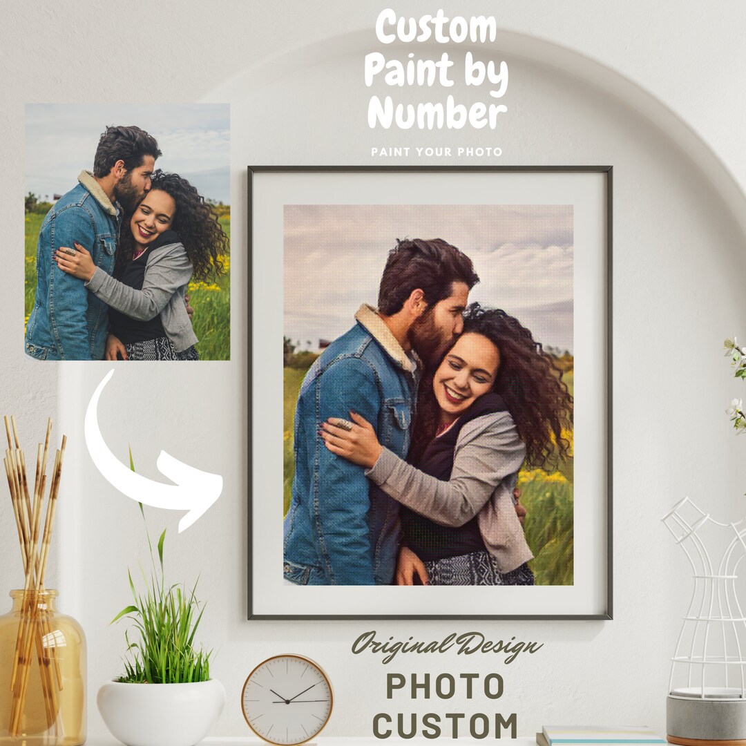 Custom Paint by Number Kitpaint Your Photostransfer Your Etsy UK