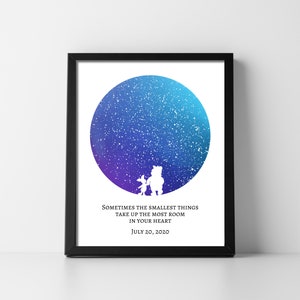 Star Map Winnie Piglet Pooh Téléchargement numérique Imprimable Star Chart Child Nursery Decor Baby Shower Fille Fils Unique Précis Rapide
