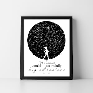 Mappa stellare Pan Peter Avventura Download digitale Stampabile Mappa stellare Bambino Nursery Decor Baby Shower Figlia Figlio Unico accurato veloce