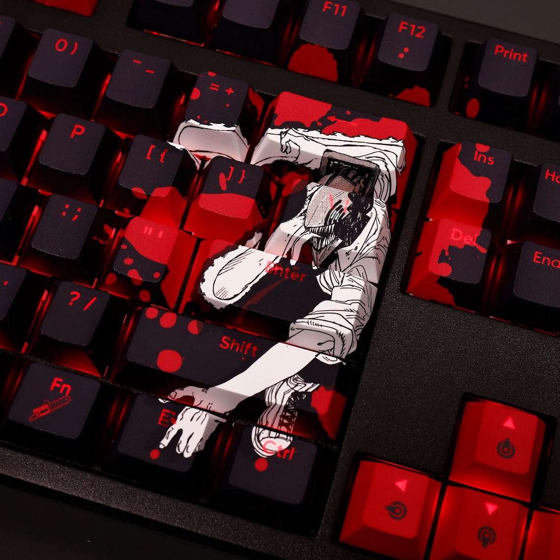 108pcs Chainsaw Man Denji Makima Theme Keycaps Anime Girl Keycap