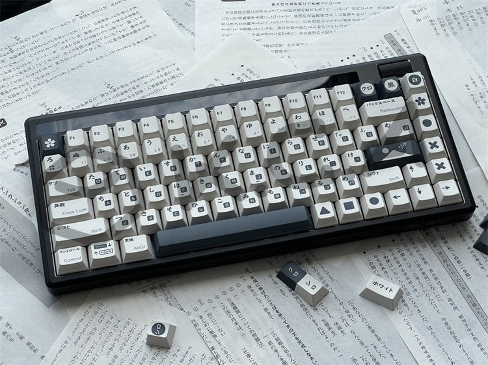 108pcs Japanese Keycap Theme Keycaps Minimalistic Keycap Cherry Blossom