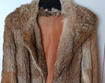 Vintage 1970 Rabbit Fur Coat - Irish