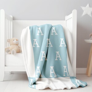 Personalized Letter Blanket, Custom Baby Blanket, Baby Girl Blanket, Baby Boy Blanket, New Baby Gift, Baby Shower Gift, Custom, Personalized