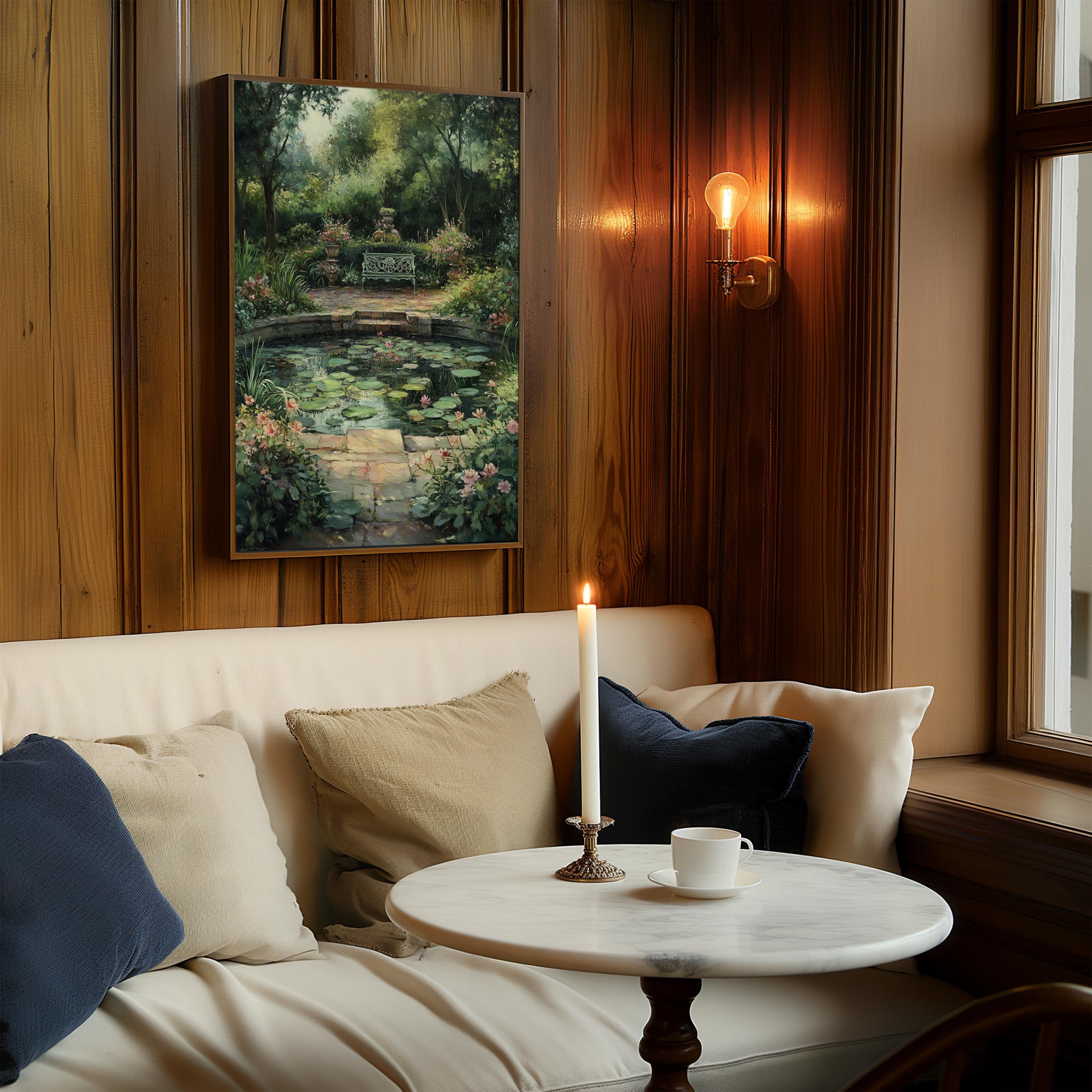 English Cottage Garden Art Print | Timeless Classic Countryside Garden ...
