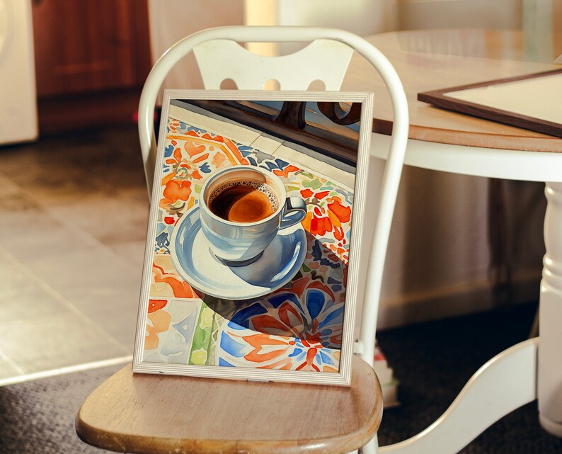 Introducing 'Coffee Alfresco'
Enjoy your morning coffee in the sun with this beautiful art print with decorative detailing.