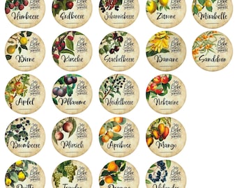 Itenga 50 X Marmeladen Etikett Apfel