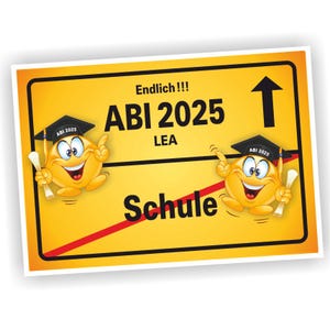 Abi 2025, Abitur, Urkunde, Geschenk, 2025, personalisiert, Herzlichen Glückwunsch, Name, Ortsschild