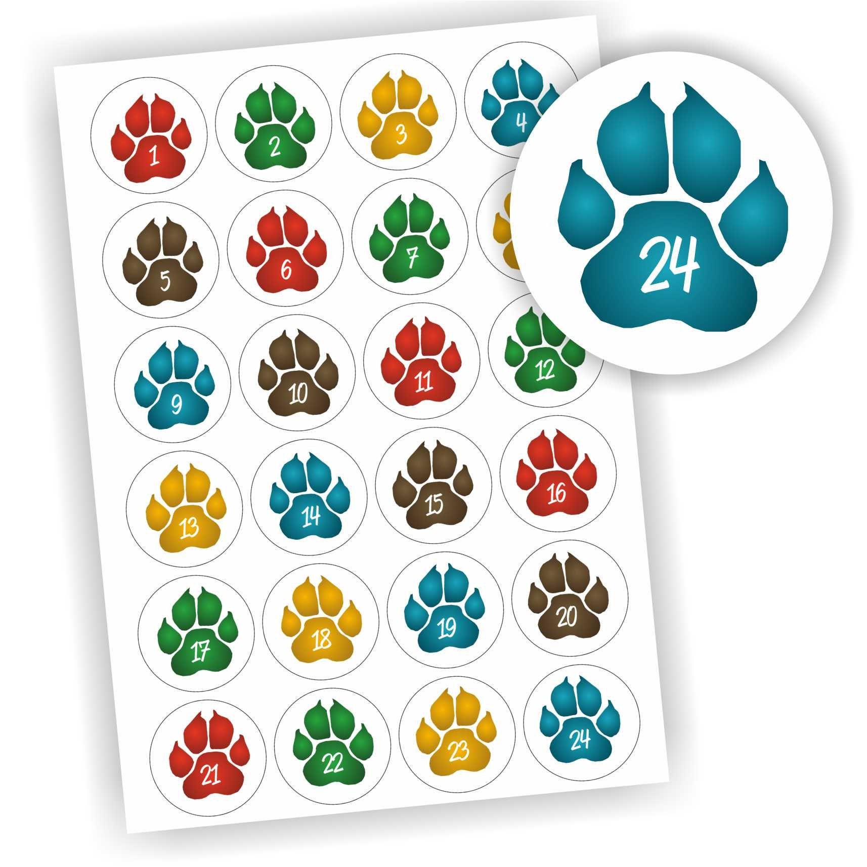 4x Aufkleber Auto Hunde Katzen Pfoten Tatzen 3D Sticker Emblem