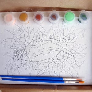 Painting Kit to make your own sea turtle work of art in acrylic paint