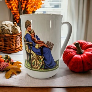 1996 Hora de dormir inspirada na arte de Norman Rockwell, caneca de xícara