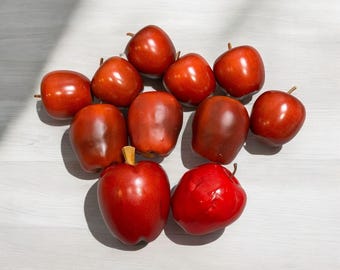 Mixed Artificial Apple Set - 11 Pieces for Home Decor, Tabletop, and Photography
