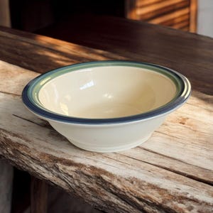 Pfaltzgraff Blue and Green 9&quot; Serving Bowl - Made in USA, Ceramic, Pottery
