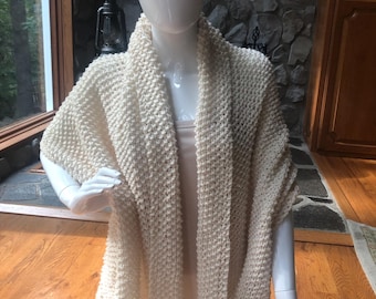 Modello EASY KNIT per scialle rettangolare avvolgente