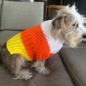 Candy Corn Halloween Dog Sweater / Jumper