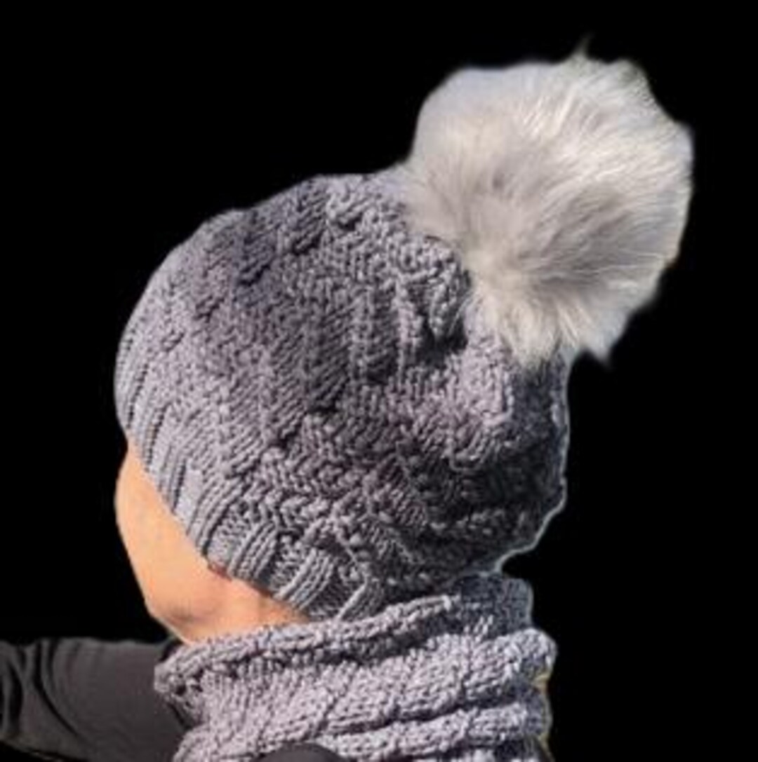 KNIT PATTERN for Mock Cable Hat With Pompom - Etsy