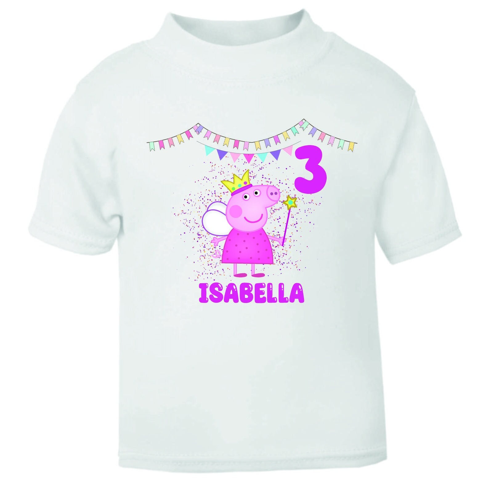 Personalised Peppa Pig Birthday Aged T shirt for Kids Etsy Canada