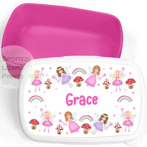Boîte à lunch personnalisée - Boîte à collation pour enfants - Boîte à lunch pour filles - Boîte à lunch fée - Casse-croûte - Boîte à lunch pour garçons - Sac à lunch scolaire personnalisé