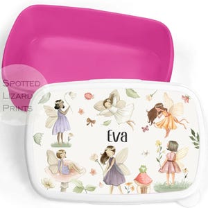 Boîte à lunch personnalisée - Boîte à collation pour enfants - Boîte à lunch pour filles - Boîte à lunch fée - Casse-croûte - Boîte à lunch pour garçons - Sac à lunch scolaire personnalisé