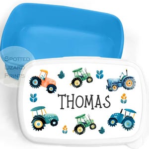 Boîte à lunch personnalisée - Boîte à collation pour enfants - Boîte à lunch pour filles - Boîte à lunch tracteur - Cuve à collation - Boîte à lunch pour garçons - Sac à lunch scolaire personnalisé