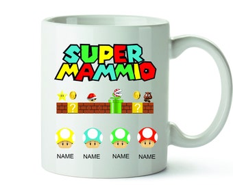 Super Mommio, Super Mammio - Mug | Coaster for Mum | Mother's Day - Super Mario Mug Gift Set