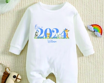 Born in 2024 Baby Vest, Baby Rompersuit - New baby arrival Vest/Romper