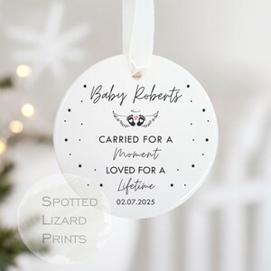 Personalised Baby Loss Ornament - Miscarriage Ornament - Still Born Gifts - Baby Memorial Keepsake - Baby Loss Keepsake - Angel Baby