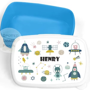 Boîte à lunch personnalisée - Boîte à collation pour enfants - Boîte à lunch pour filles - Boîte à lunch espace - Casse-croûte - Boîte à lunch pour garçons - Sac à lunch scolaire personnalisé