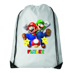 Sac à cordon personnalisé Mario et Luigi