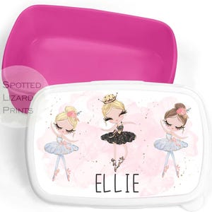 Boîte à lunch personnalisée - Boîte à collation pour enfants - Boîte à lunch pour filles - Boîte à lunch ballerine - Pot à collation - Boîte à lunch pour garçons - Sac à lunch scolaire personnalisé