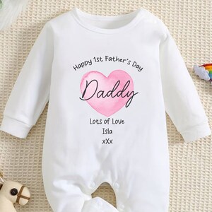 Our First Father&#39;s Day Baby Girl / Boy Outfit (First Father&#39;s Day 1st Father&#39;s Day Daddy Dad Father&#39;s Day l New Dad Gift | Love My Dad)