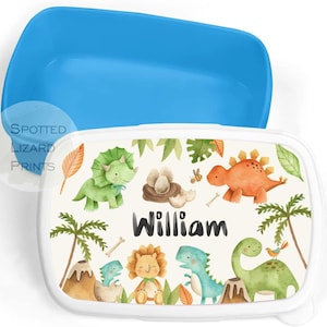 Boîte à lunch personnalisée - Boîte à collation pour enfants - Boîte à lunch pour filles - Boîte à lunch dinosaure - Pot à collation - Boîte à lunch pour garçons - Sac à lunch scolaire personnalisé