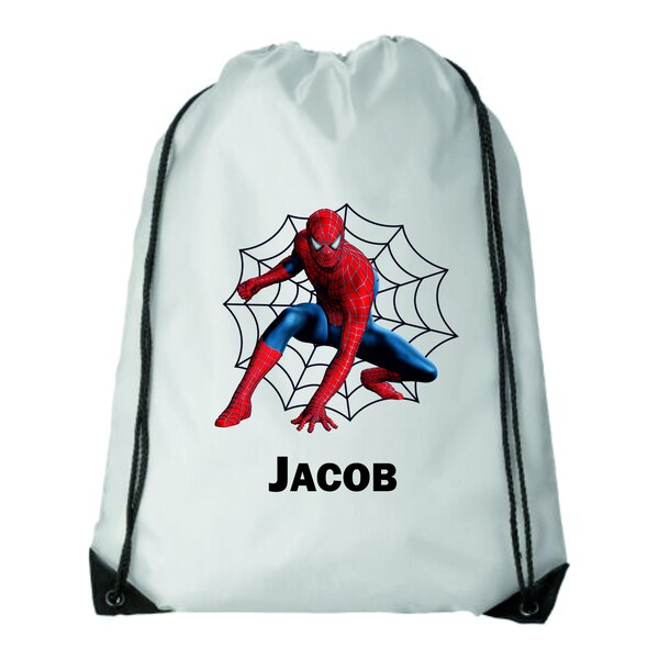 Spiderman Drawstring Bag - Etsy