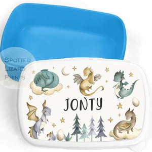 Boîte à lunch personnalisée - Boîte à collation pour enfants - Boîte à lunch pour filles - Boîte à lunch dragons - Snack Tub - Boîte à lunch pour garçons - Sac à lunch scolaire personnalisé