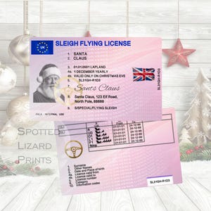 Licentie kerstman, rijbewijs verloren kerstman, vliegbrevet verloren kerstman, slee kerstman, rijbewijs kerstman, rijbewijs kerstman