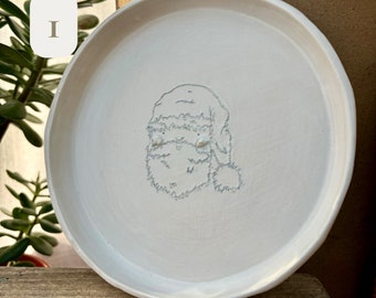 Handmade small Santa plate