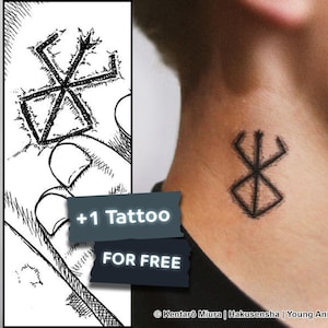 Guts Tattoo BERSERK | Brand of Sacrifice Tattoo | Temporary Tattoo | Manga | Anime | Guts Cosplay