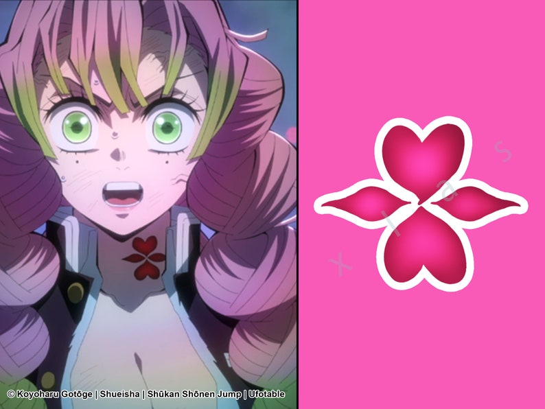 Demon Slayer Tattoo Mitsuri Tattoo Love Hashira Demon Mark Temporary