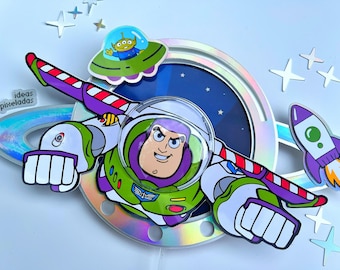 Topper per torta Buzz svg, Topper per torta Buzz digitale, SVG e Studio. Download immediato